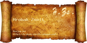 Hrobak Zsolt névjegykártya